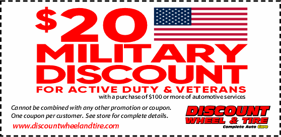 DISCOUNT WHEEL AND TIRE COUPONS 20 OFF MILITARY DISCOUNT